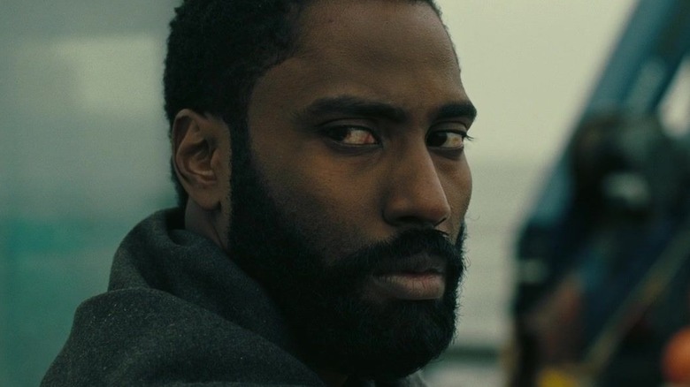 John David Washington glaring in Tenet