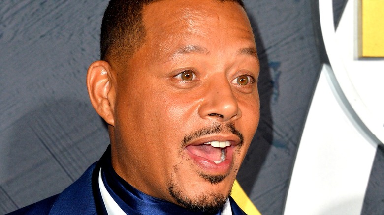 Terrence Howard with his mouth open