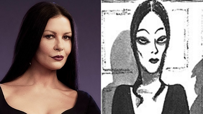 Catherine Zeta-Jones and Morticia Addams