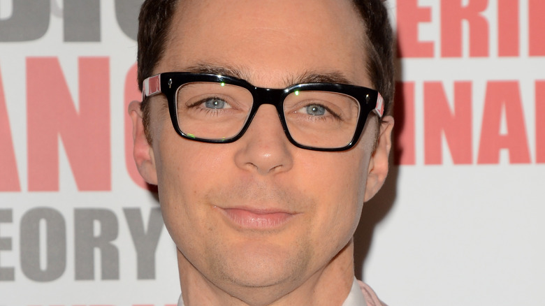 Jim Parsons wearing black glasses