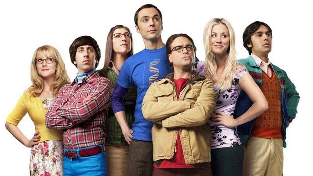 The cast of The Big Bang Theory standing together