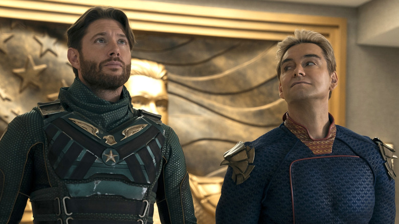 Homelander and Soldier Boy standing together in 