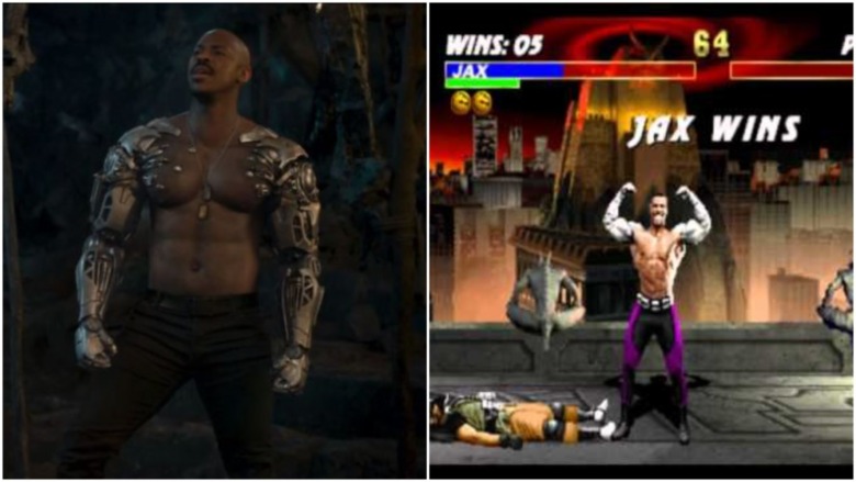 Jax sporting cybernetic arms