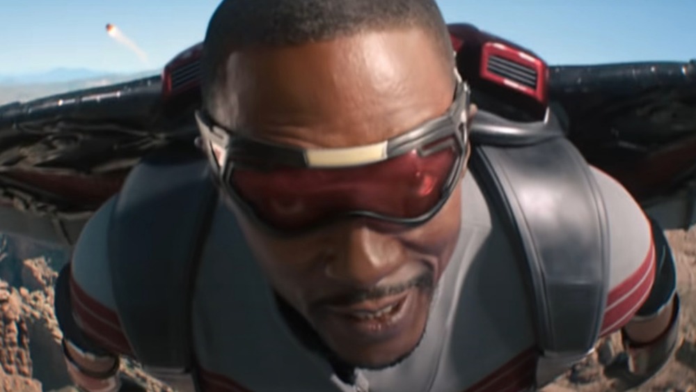 Anthony Mackie as the Falcon in The Falcon and the Winter Solider
