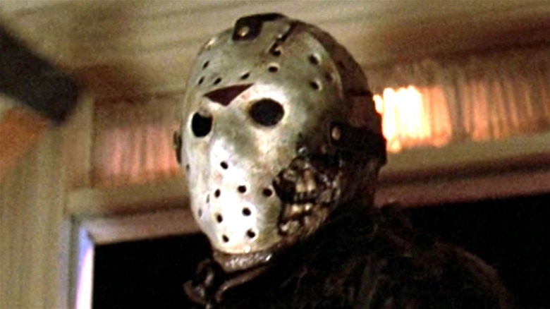 Jason Voorhees wearing hockey mask