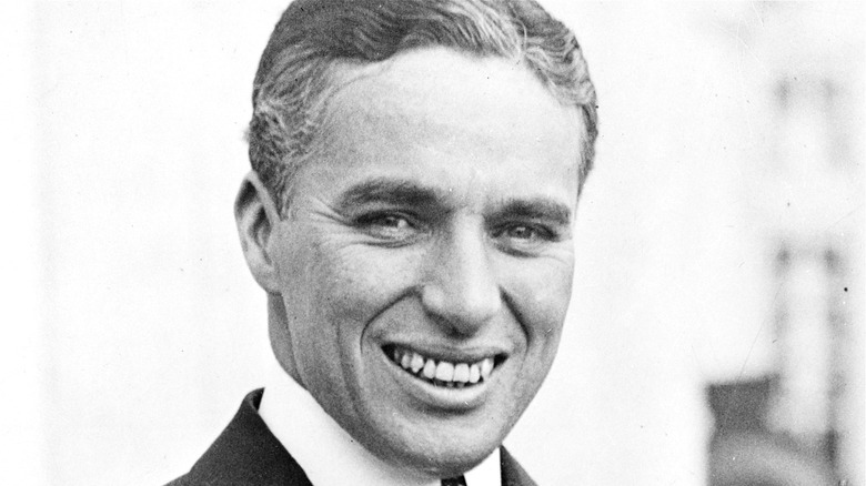 Charlie Chaplin smiling