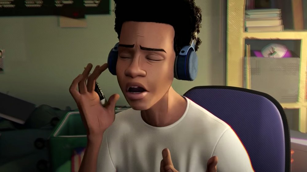 Miles singing Sunflower in Spider-Man: Into the Spider-Verse