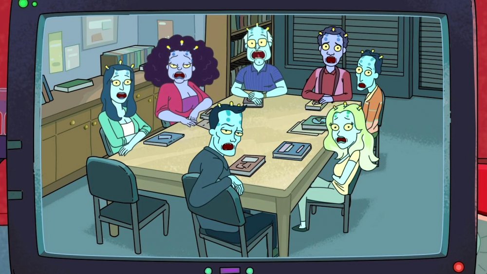 Unity's alien version of Community in Rick and Morty