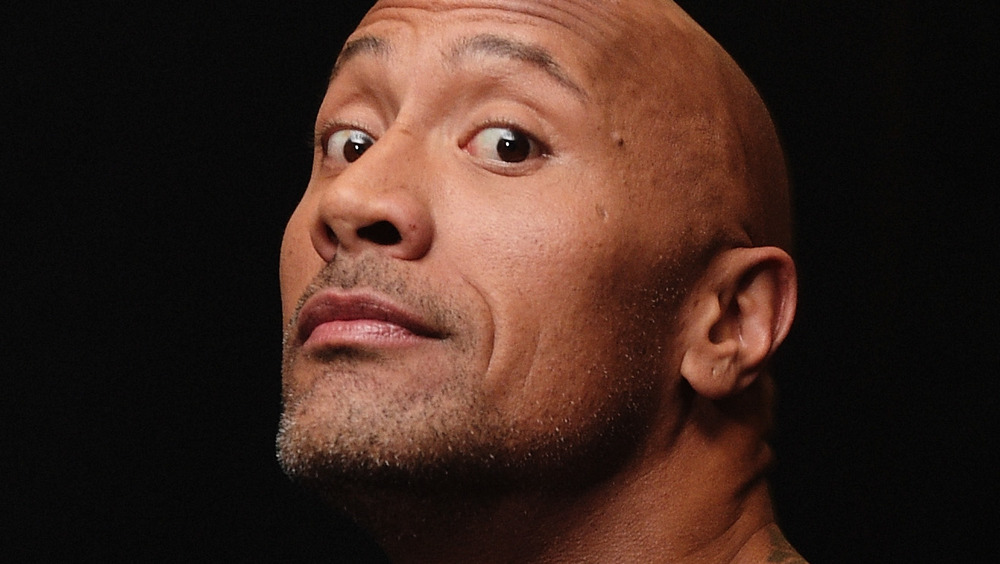 Dwayne Johnson posing