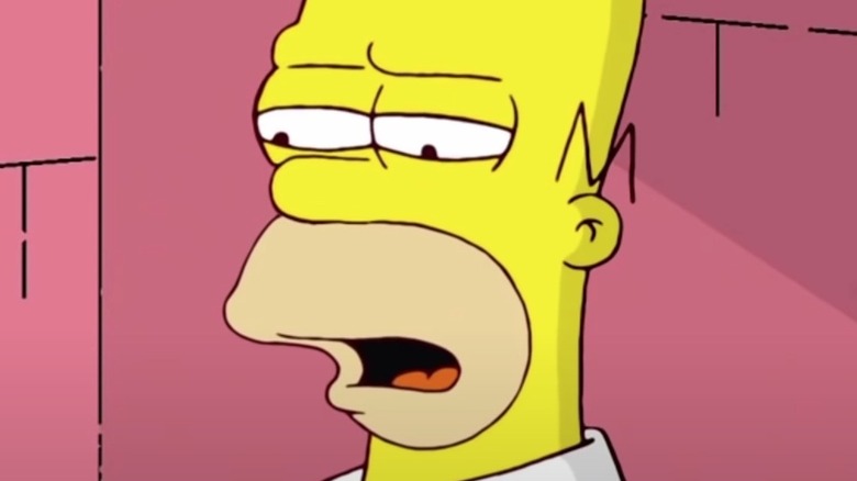 Homer Simpson looking suspicious