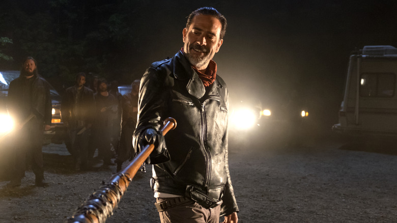 Negan smiles at Lucille