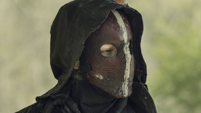 Leah's Reaper mask on The Walking Dead