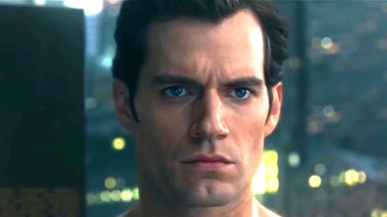 Superman looking stern