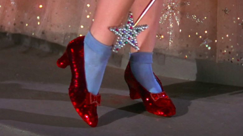 Close-up of the ruby slippers