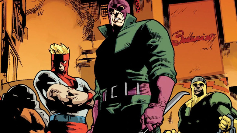 The Wrecking Crew standing ominously 