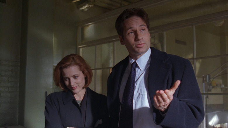 Gillian Anderson and David Duchovny in The X-Files