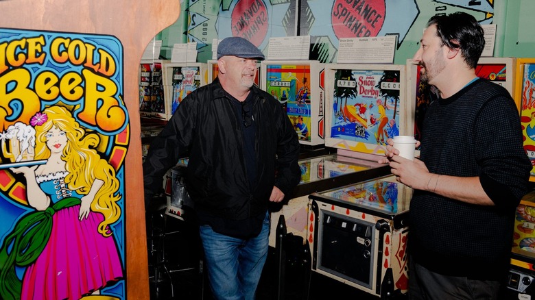 Rick Harrison in an arcade