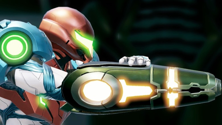 Samus in Metroid Dread arm technology 