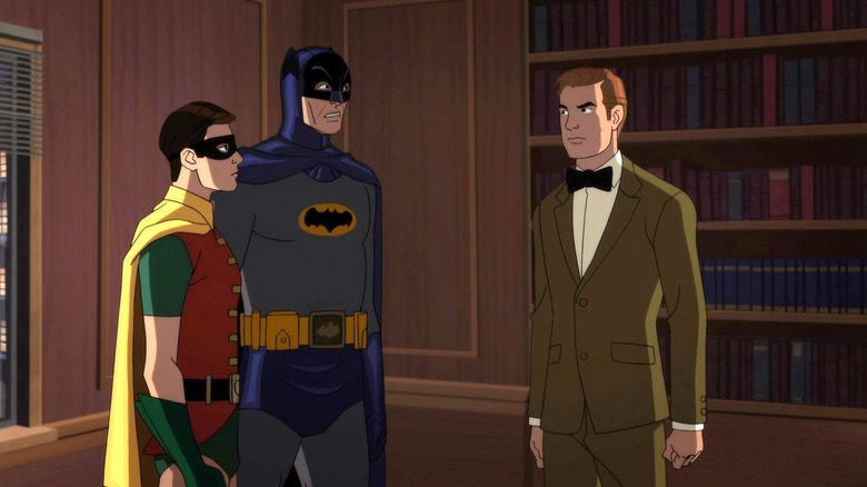 Batman and Robin talk to Harvey Dent in Batman vs. Two-Face