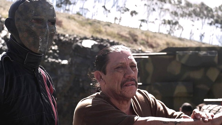 Frankenstein standing beside Goldberg in Death Race 3: Inferno (2013)