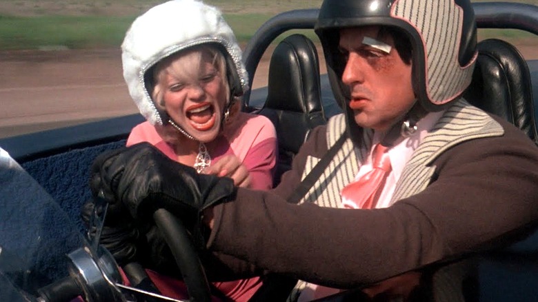 Machine Gun Joe Viterbo driving with screaming passenger