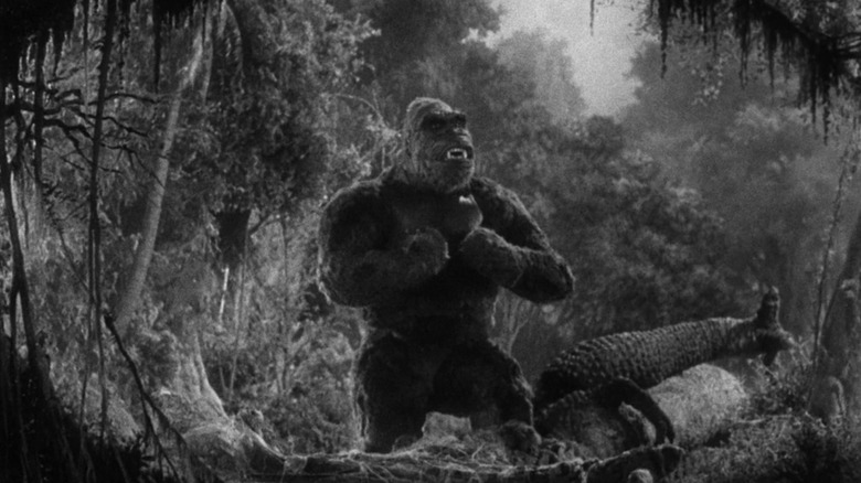 King Kong beating his chest in "King Kong" (1933)