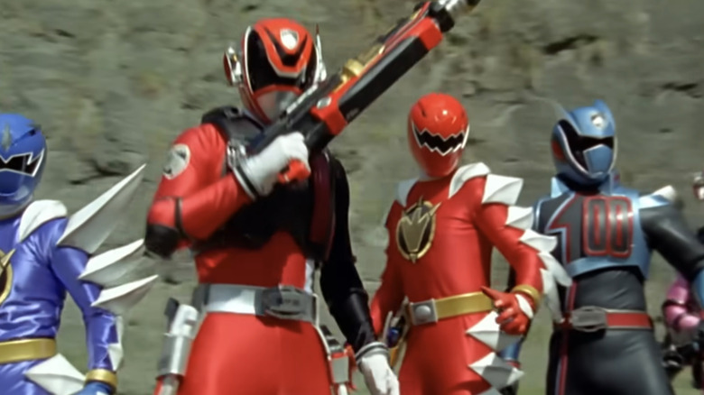 The S.P.D. Rangers team up with the Dino Thunder team in Power Rangers S.P.D. (2005)