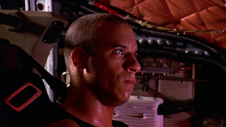 Riddick flying a ship in Pitch Black (2000)