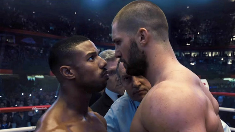 Creed faces Drago in the ring in Creed II (2018)