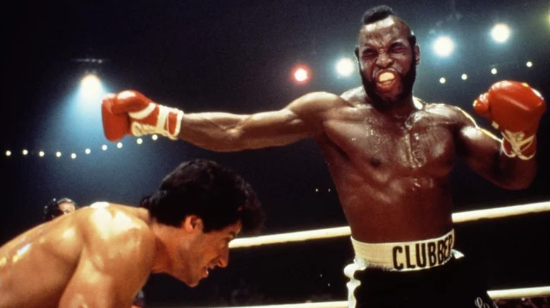Clubber Lang swings at Rocky Balboa in Rocky III (1982)