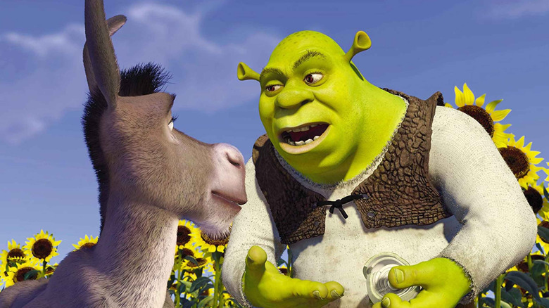Shrek explaining how ogres have layers to Donkey in "Shrek"