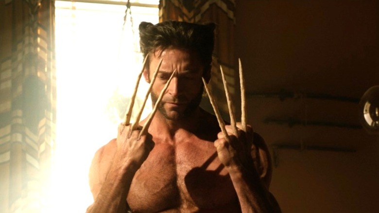 Wolverine unsheathing his bone claws in "X-Men: Days of Future Past" (2014)