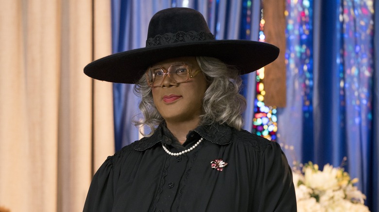 Madea at the service in "A Madea Family Funeral" (2019)
