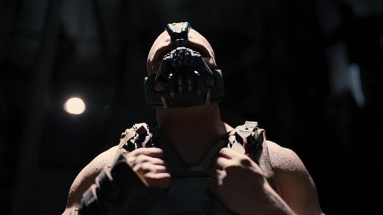Bane stares coldly