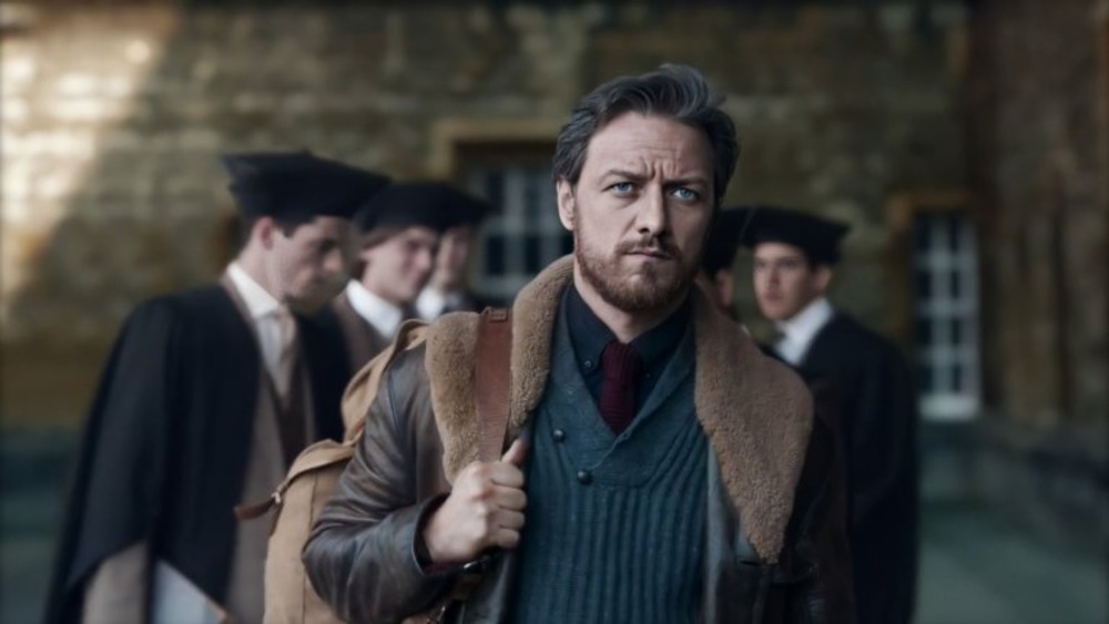 Lord Asriel (James McAvoy) leaves Oxford on His Dark Materials