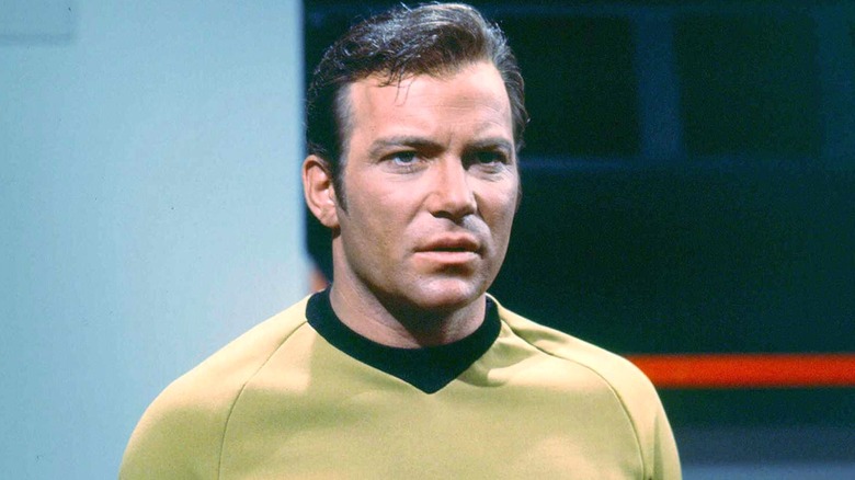Captain Kirk on the USS Enterprise in "Star Trek"