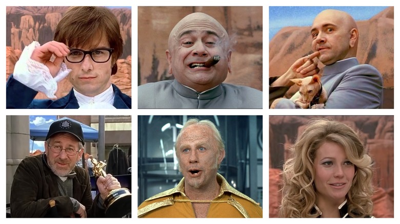 Celebrity cameo collage in Goldmember