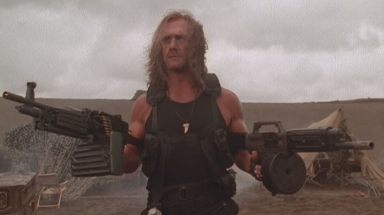 McBride wields two massive machine guns in Shadow Warriors