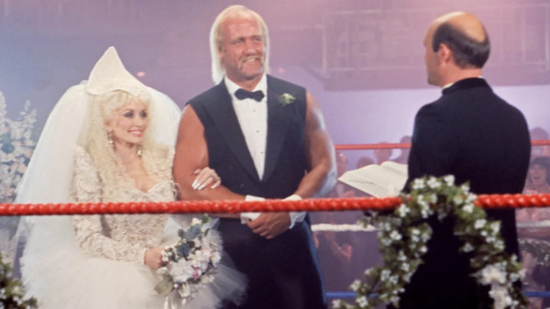 Dolly Parton and Starlight Starbright get marriedin a wrestling ring in Dolly.