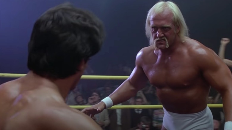 Thunderlips and Rocky face off in the ring in Rocky III