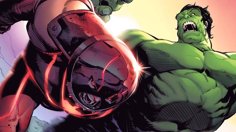 Juggernaut fighting the Hulk on the cover of "Juggernaut" #2