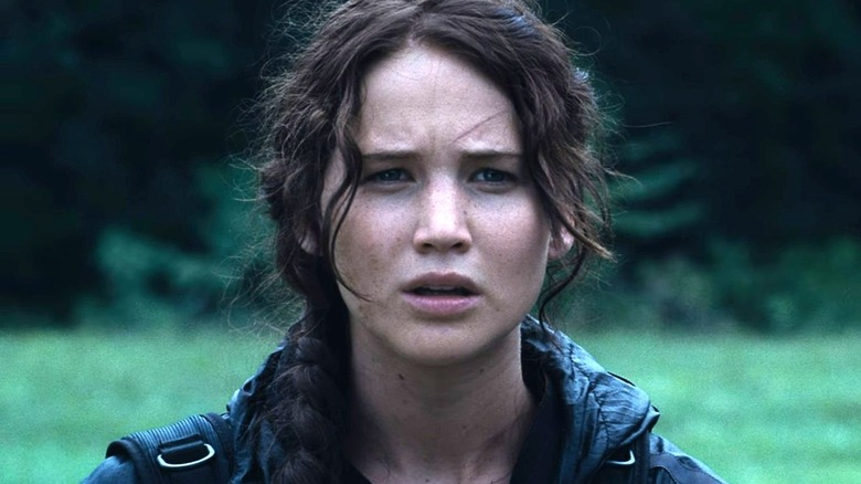 Katniss staring forward in The Hunger Games