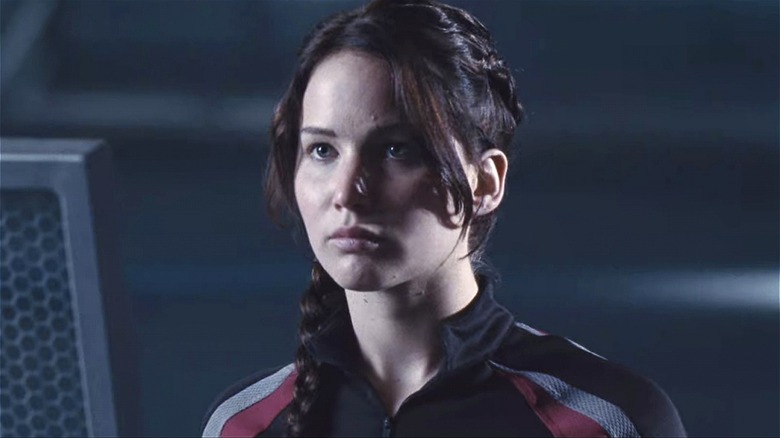 Katniss staring stoicly