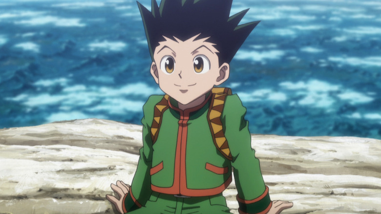 Gon Sitting and Smiling