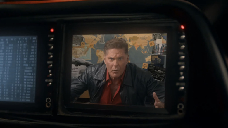 Michael Knight on KITT's screen
