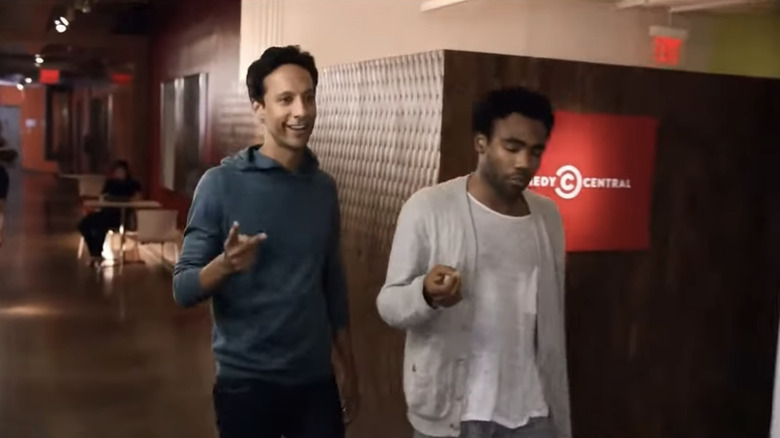 Troy and Abed walk the halls
