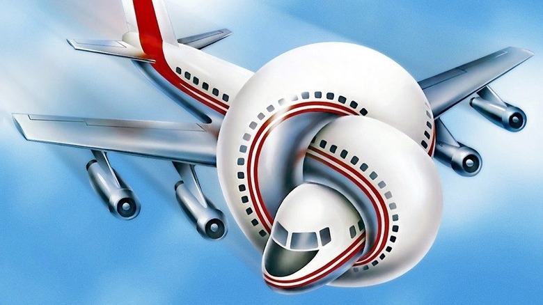 Airplane twisted in a knot
