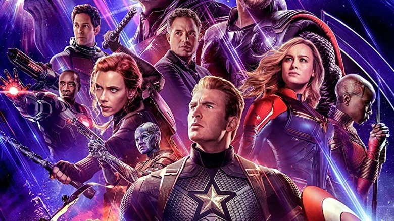 Avengers posing heroically