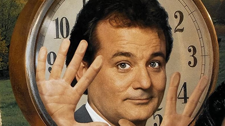 Bill Murray trapped inside a clock