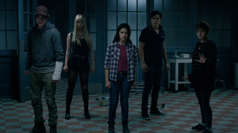 The New Mutants standing in hospital room